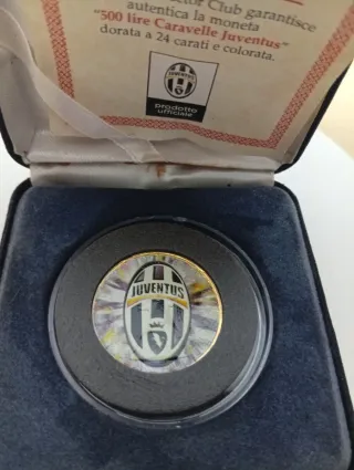 500 Lire Caravelle Juventus Placcata Oro 24K