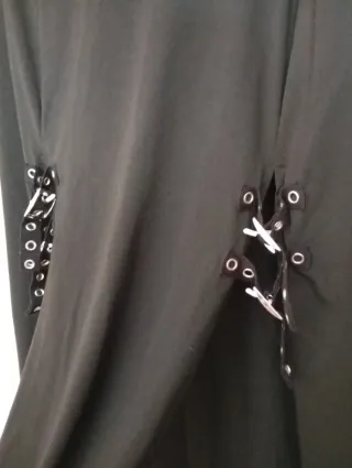 Falda larga Romwe negra talla XL