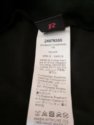 Falda larga Romwe negra talla XL