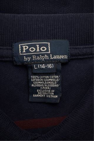 Polo Ralph Lauren a righe blu e rosse L bambino