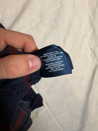 Polo Ralph Lauren a righe blu e rosse L bambino