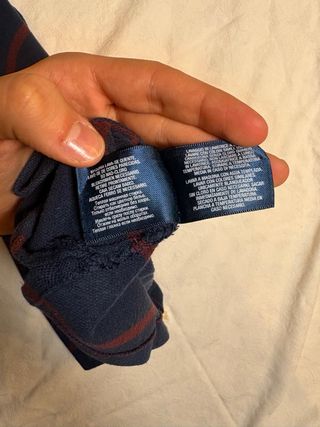 Polo Ralph Lauren a righe blu e rosse L bambino