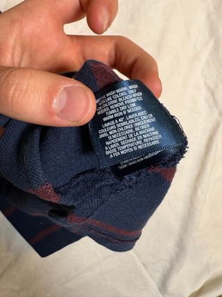 Polo Ralph Lauren a righe blu e rosse L bambino