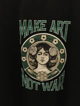 Camiseta Make Art Not War Talla L