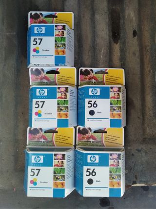 Cartuchos Tinta HP 56 y 57
