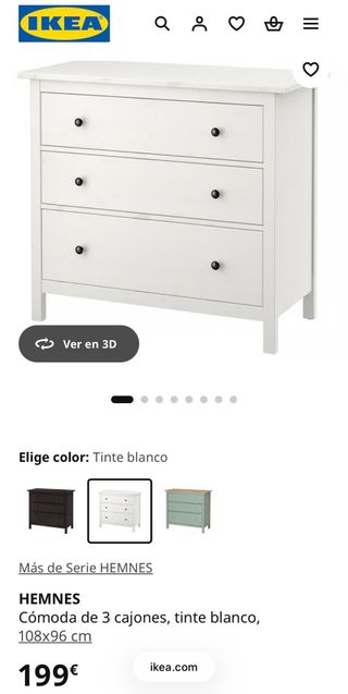 Cómoda 3 cajones Ikea