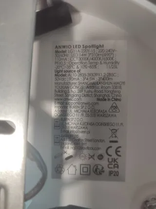 Lámpara de techo redonda ajustable