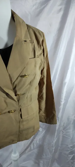 Americana/Blazer Talla S Camel clásica vintage