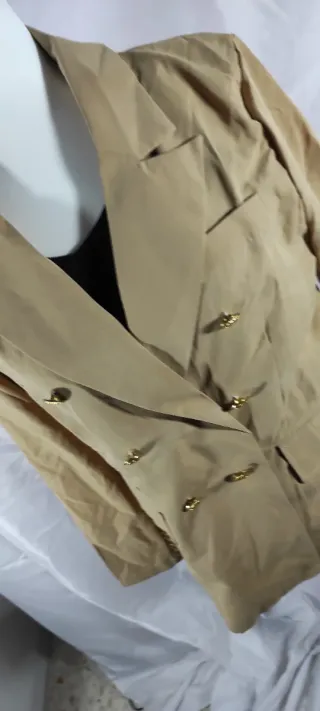 Americana/Blazer Talla S Camel clásica vintage