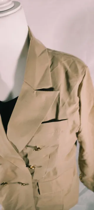 Americana/Blazer Talla S Camel clásica vintage