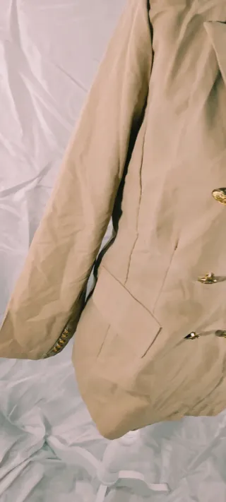 Americana/Blazer Talla S Camel clásica vintage