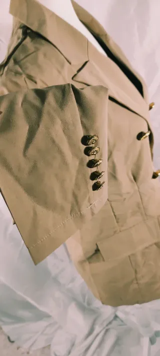 Americana/Blazer Talla S Camel clásica vintage