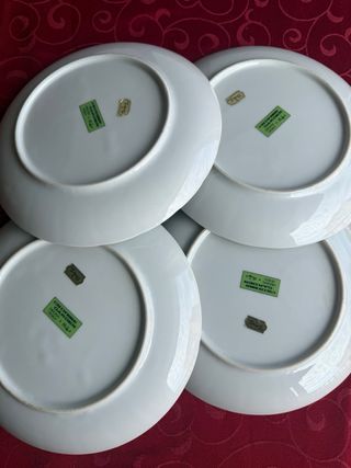 Juego 4 Platos Jardín Chino Sheffield Años 70