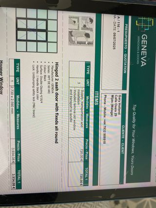 Marco de ventana de aluminio