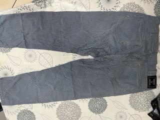 Pantaloni uomo a righe blu