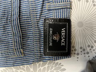 Pantaloni uomo a righe blu