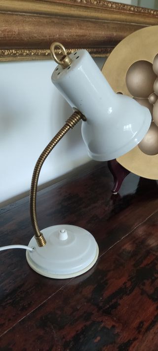 Lampada da Tavolo Vintage Anni '60 Ottone e Smalto