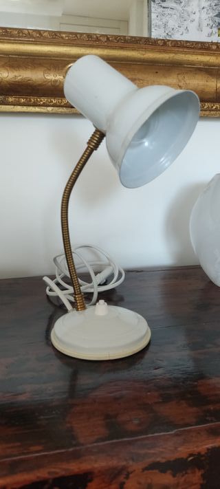 Lampada da Tavolo Vintage Anni '60 Ottone e Smalto