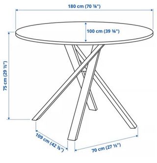 Mesa comedor ovalada blanca 6 personas