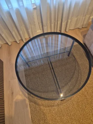 Tavolo da centro Sklum in cristallo e metallo