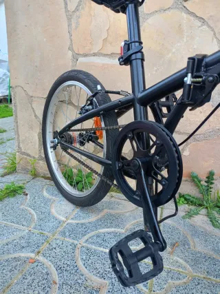 Bicicleta plegable negra