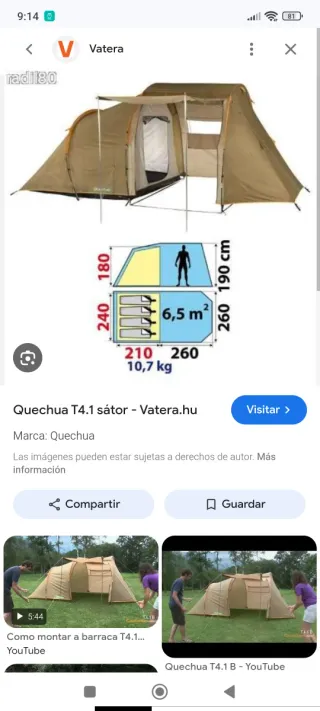 2 Tiendas de campaña CAMPING