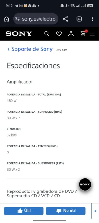 Sony Dav-x1v Home Cinema