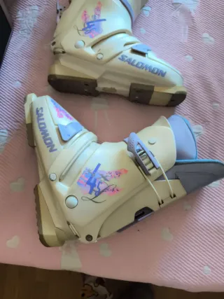 Botas de esquí Salomon color crema