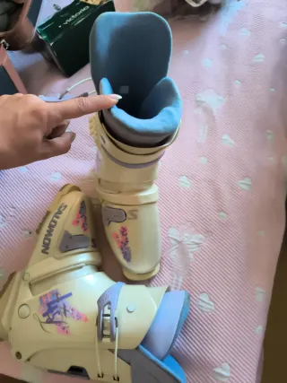 Botas de esquí Salomon color crema