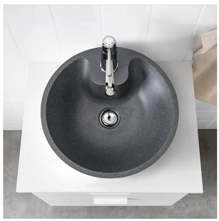 Lavabo IKEA Bodviken efecto Piedra Gris Azul oscur