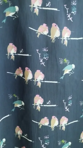 Blusón gasa estampado pájaros