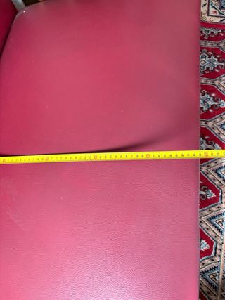 Divanetto vintage in pelle rossa