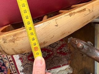 Divanetto vintage in pelle rossa