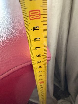 Divanetto vintage in pelle rossa