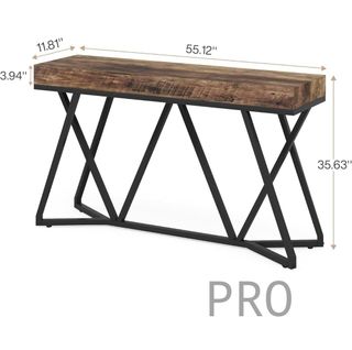 Tavolo consolle con base in metallo - Tribesigns