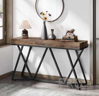 Tavolo consolle con base in metallo - Tribesigns