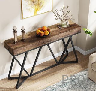 Tavolo consolle con base in metallo - Tribesigns