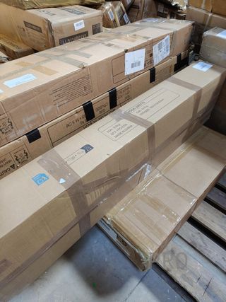 Tavolo consolle con base in metallo - Tribesigns