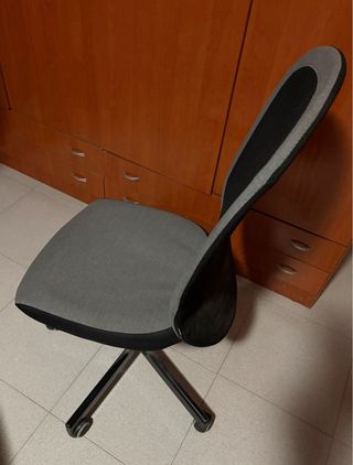 Silla Oficina Flintan Ikea Negra/Gris