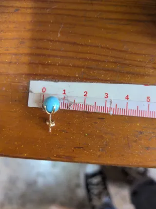 Pendientes Bolas Oro 18k Turquesas Grandes