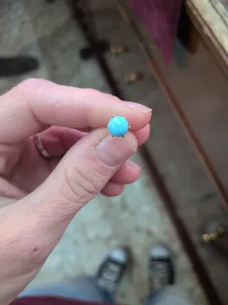 Pendientes Bolas Oro 18k Turquesas Grandes