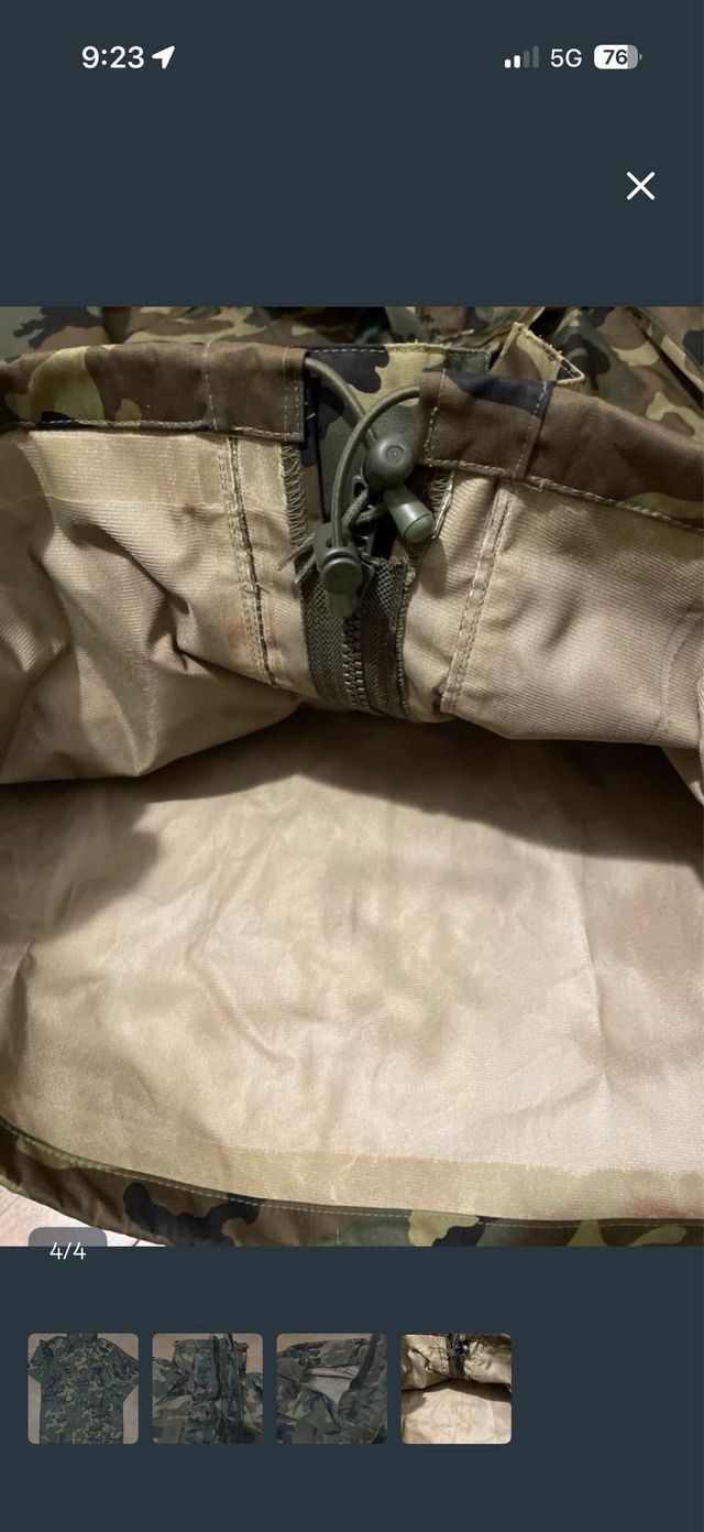 Chubasquero militar camuflaje