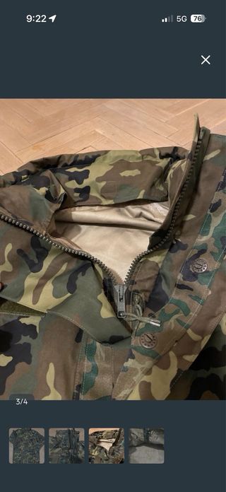 Chubasquero militar camuflaje