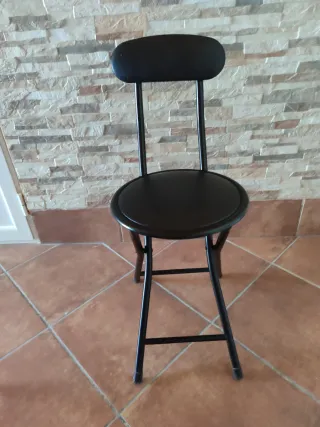 Sedie pieghevoli nere in metallo