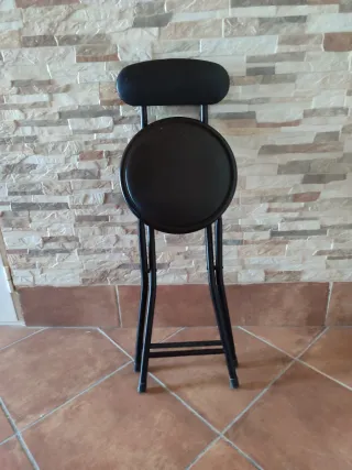 Sedie pieghevoli nere in metallo