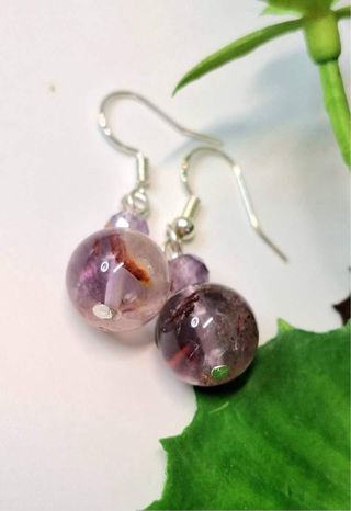 Pendientes Plata 925 Amatista Natural