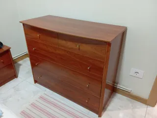 Dormitorio completo madera y espejo