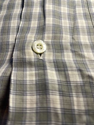 Camisa Lacoste Cuadros Gris y Blanco