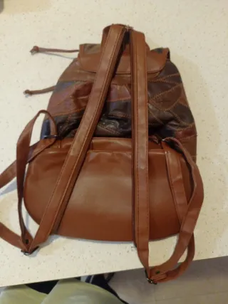 Mochila imitación cuero patchwork