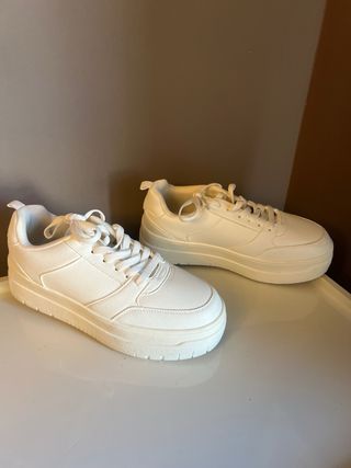 Zapatillas plataforma blancas talla 39